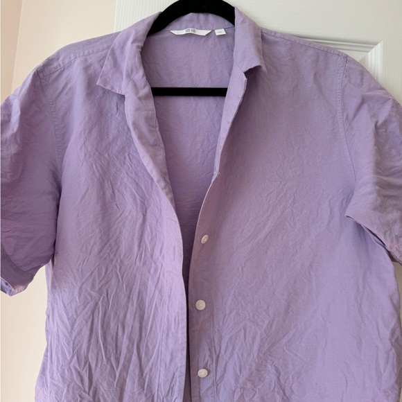 Uniqlo Lilac Short Sleeve Blouse - Picture 3 of 5